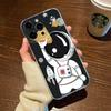 Creative Astronaut Telescope for iPhone 13/12/11, Apple 17ProMax16, Soft XR Cartoon Design