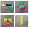 Wooden Tetris Building Blocks for Children's Educational and Cognitive Development