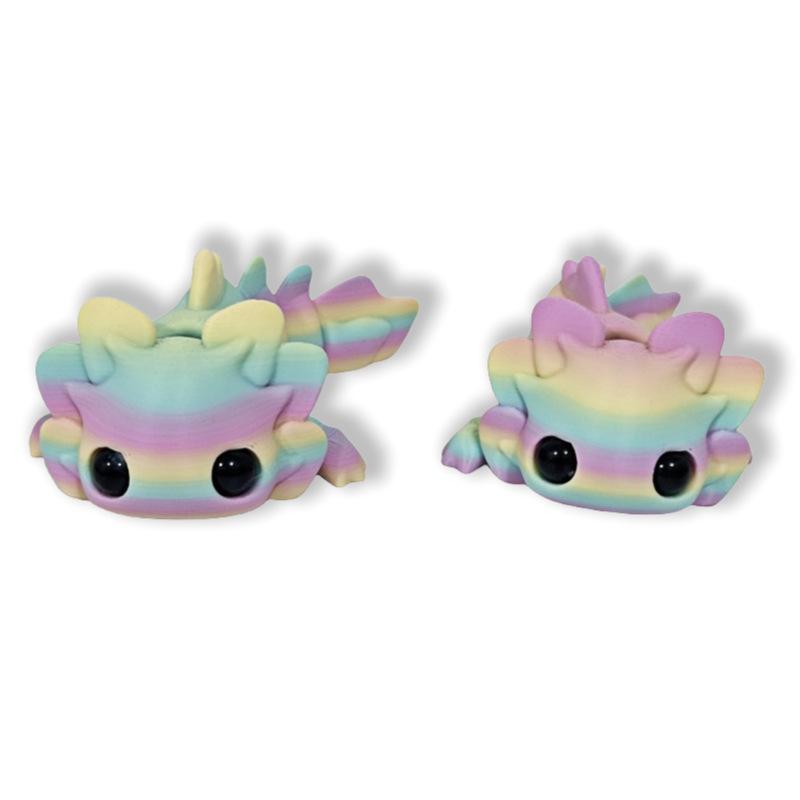 3D-gedruckte Salamanderfiguren Spielzeug Mehrgelenkig Beweglich Simulationsaugen für Heimaccessoires Kindergeschenk Wohnzimmerdekoration