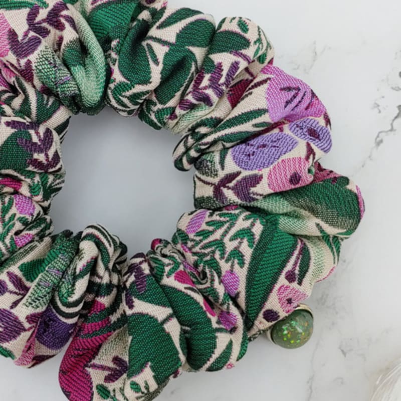 Maia Rose Jacquard Gopchang Shushu Hair Tie - Purple