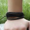 Vintage Men's Women's Faux Leather Multilayer Bracelet Bangle Wristband Jewelry