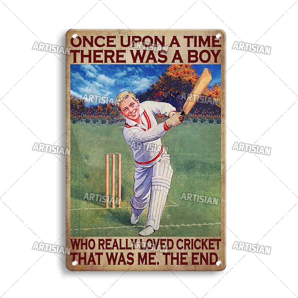 Mfoever Tin Sign Artisian SPORT Metal Sign Tennis Tin Poster Decorative Plate Badminton Cricket Pickleball Plaque Wall Decor Garage Bar Pub Club