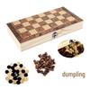 3-in-1 Foldable Solid Wood Chess Set with Exquisite Craftsmanship