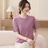 Tencel 2026 Stylish Ice Silk Summer Top for Middle-Aged & Elderly Women - Short-Sleeved T-Shirt for Moms