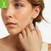 925 Sterling Silver Cross-Border Bow Open Ring Fashionable Sweet Ring Women'S Niche High-End Light Luxury
