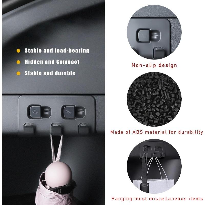 Tesla Model Y Rear Trunk Hook Seat Rear Trunk Grocery Bag Holder Hooks Interior Accessories Compatible with Model Y 2025 2025