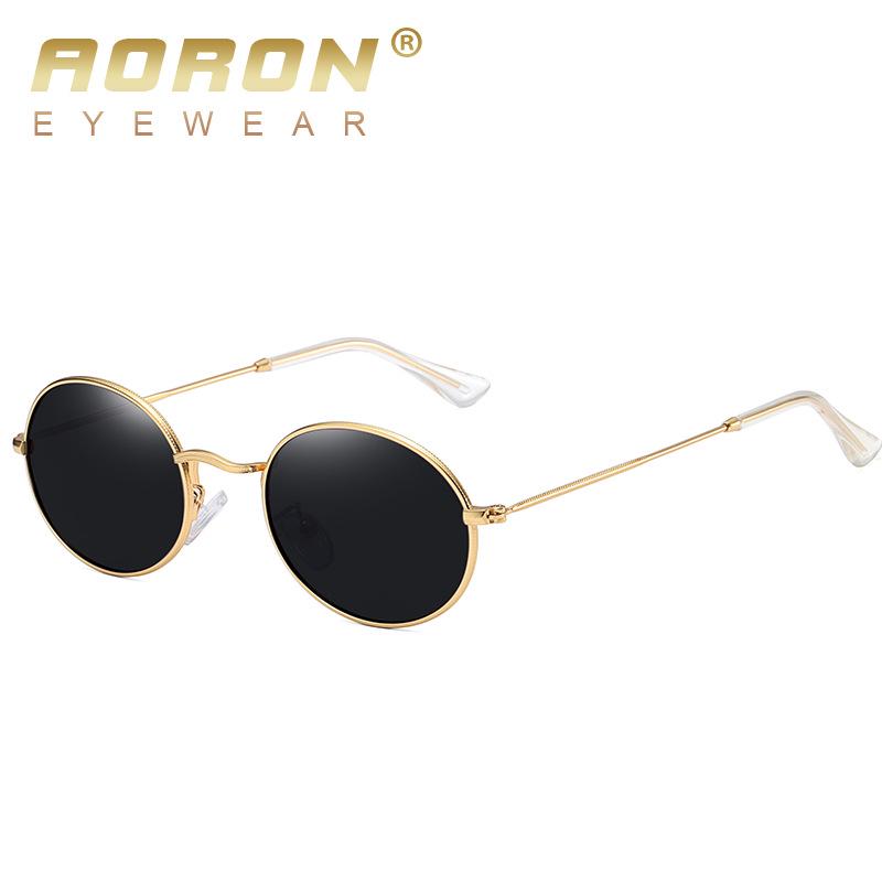 AORON Polarized Round Metal Fashion Sunglasses A604 Mirror Edition