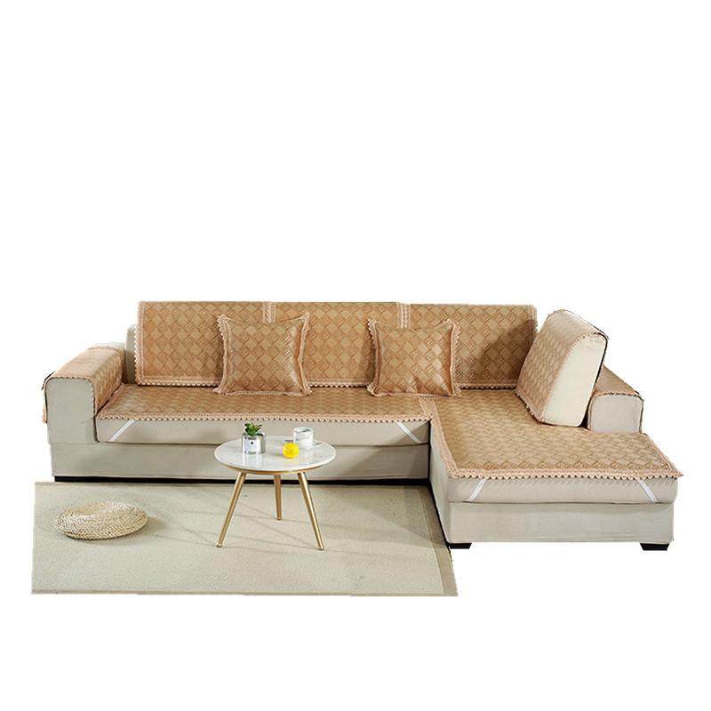 Sofa Cushion Summer Summer Summer Mat Cool Pad Ice Silk Cushion Summer Non-Slip Living Room Cover Four Seasons Universal Backrest Towel