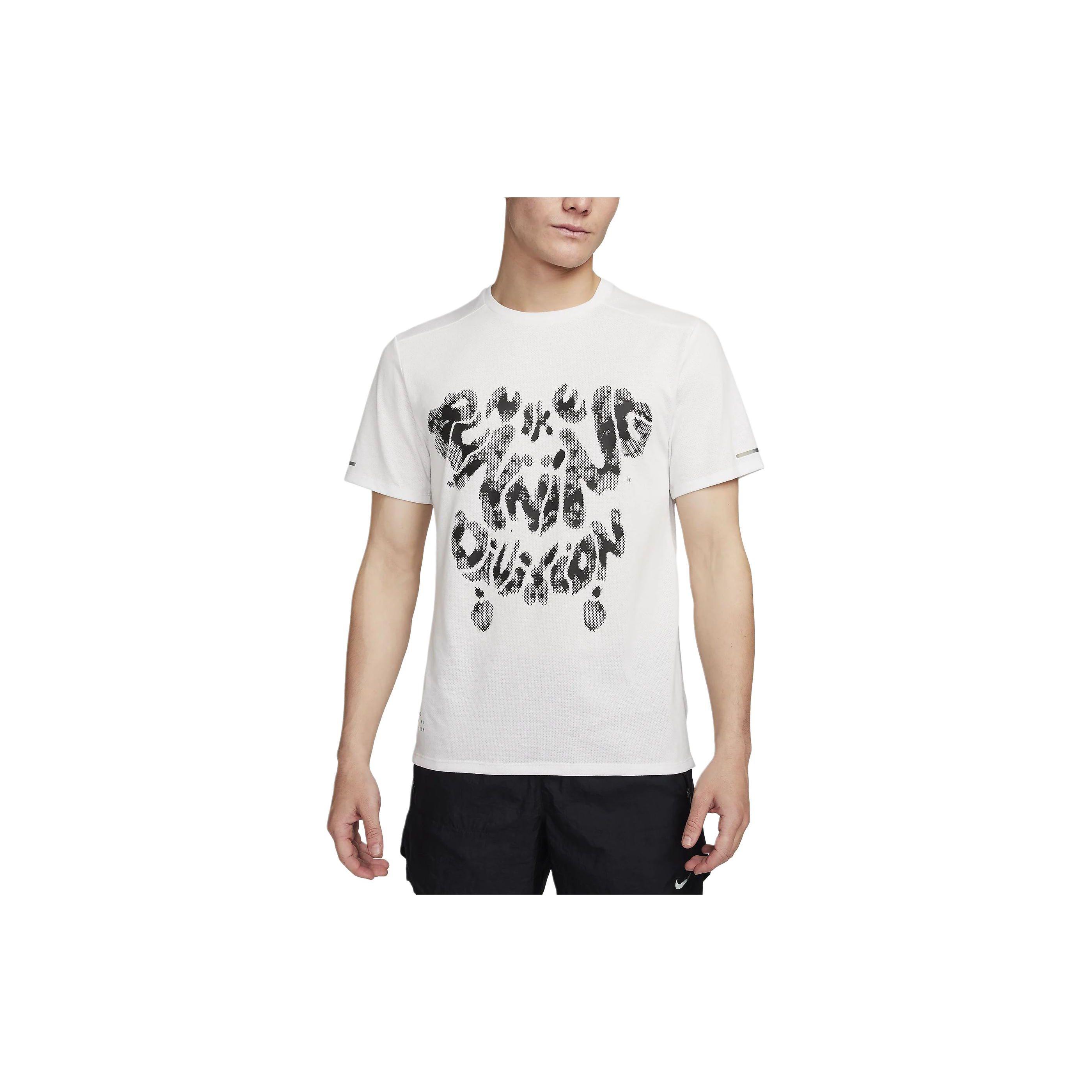 Nike Dri-Fit Rise 365 Printed Crew Neck Casual Short Sleeve T-Shirt Men Tops White FN3390-121 M