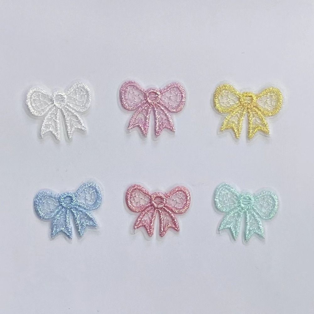 20pcs European Style Bowknot Applique Mini Mesh Embroidery Patch DIY Accessory Material Exquisite DIY Handmade Accessories