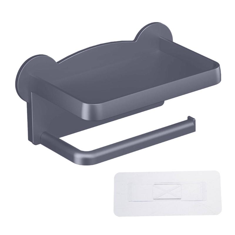 Punch frees Nástěnný držák na kapesníky s poličkou na telefon Multifunkční stojan na kapesníky 3 barvy na výběr pro toaletu