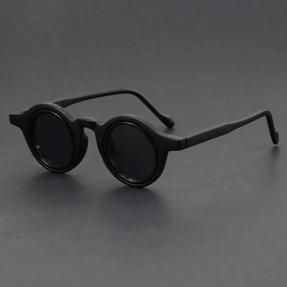 Small Round Steampunk Sunglasses for Men Women Luxury Y2K Punk Star Retro Glasses Fashion Trendy