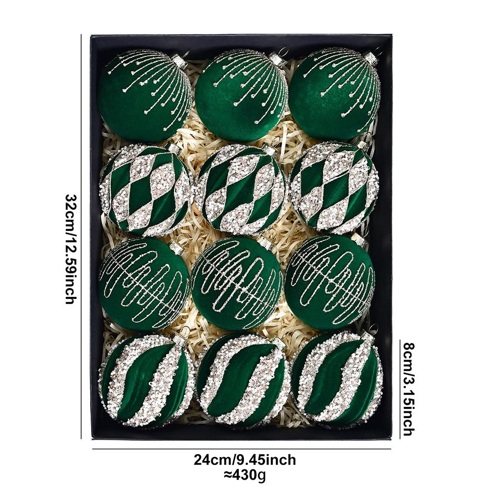 Decorative Christmas Balls Festive Ornaments Holiday Displays Decorative Tree Balls Set Accessory Vibrant Colors