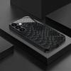 Fish Scale Texture Pattern Black Tempered Glass Phone Case for Samsung Galaxy S26 S25 S24 S23 S22 S21 S20fe/plus/ultra Anti Drop
