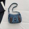 Fashion Vintage Design Women's Crossbody Bag High Quality Denim Fabric Shoulder Bag Large Capacity Tote Bag Lightweight Handbags
