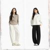 Li Ning Sports Lifestyle Series Solid Color Soft Simple Versatile Casual Pants Women bottoms AKLW288-1