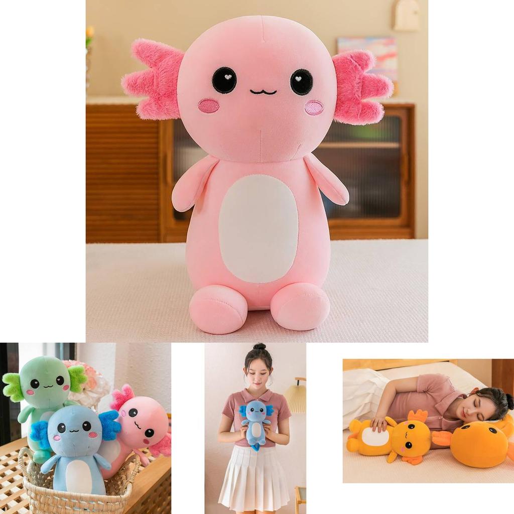 Cute Axolotl Plush Toy For Couples Hexagonal Dinosaur Design