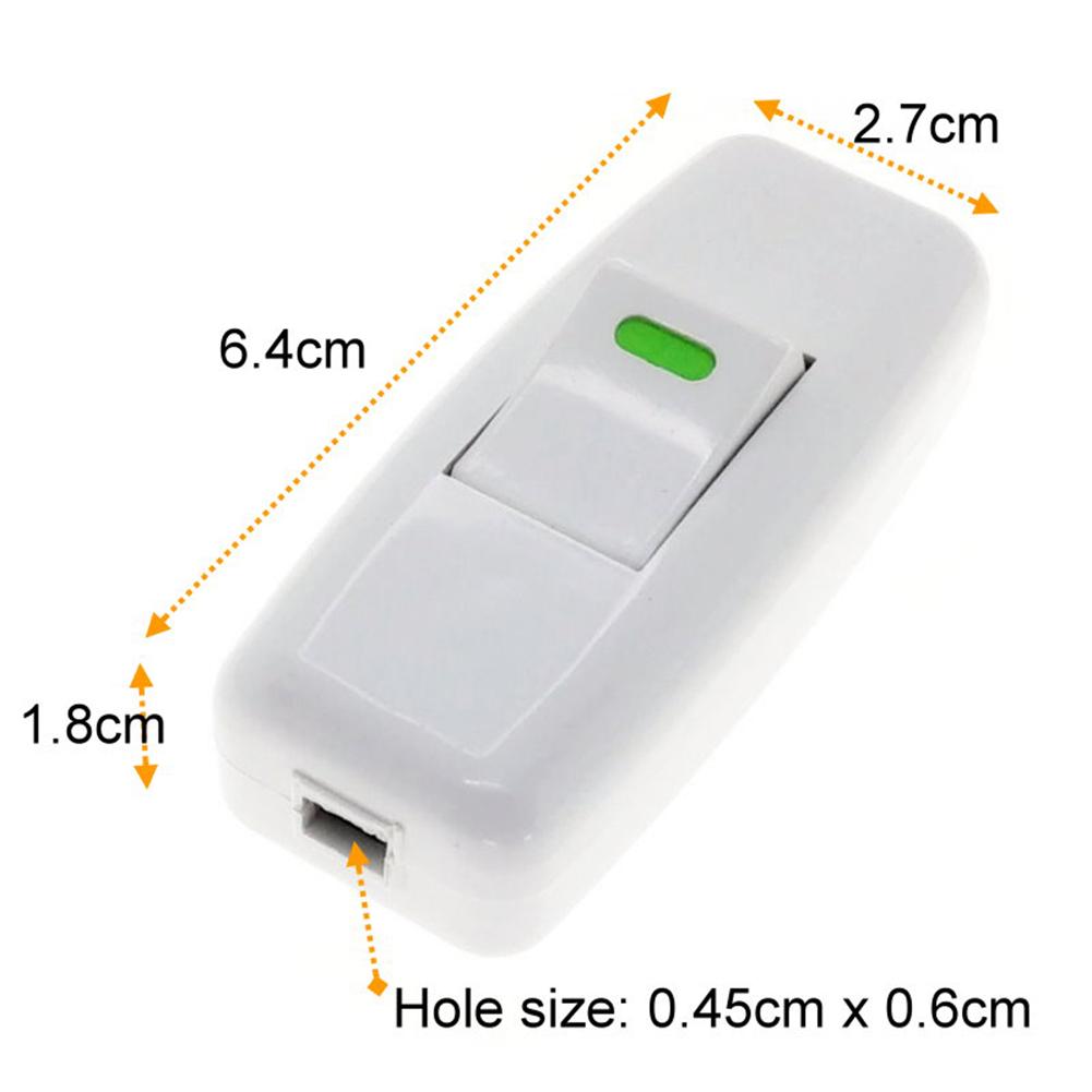 Cable Switch Impulse Switch Home Lighting Upgrade Internal Copper Contacts Robust Plastic Construction For Household Appliances