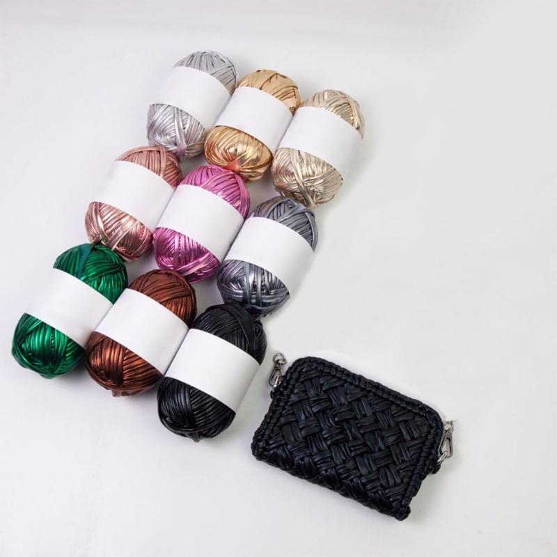 43.74yd Metallic Tshirt Yarn Fabric Cloth Knitting Yarn for Handmade Bag Purse Wallet Blanket Cushion Mug Pad Crocheting