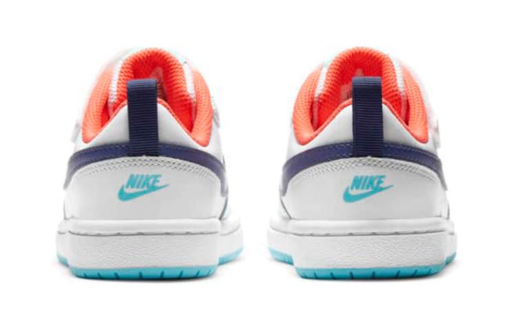 Nike Court Borough 2 Support Low top Kids' Skateboarding Shoes White Blue Orange Children Aged 3 7 Years Old BQ5451-112