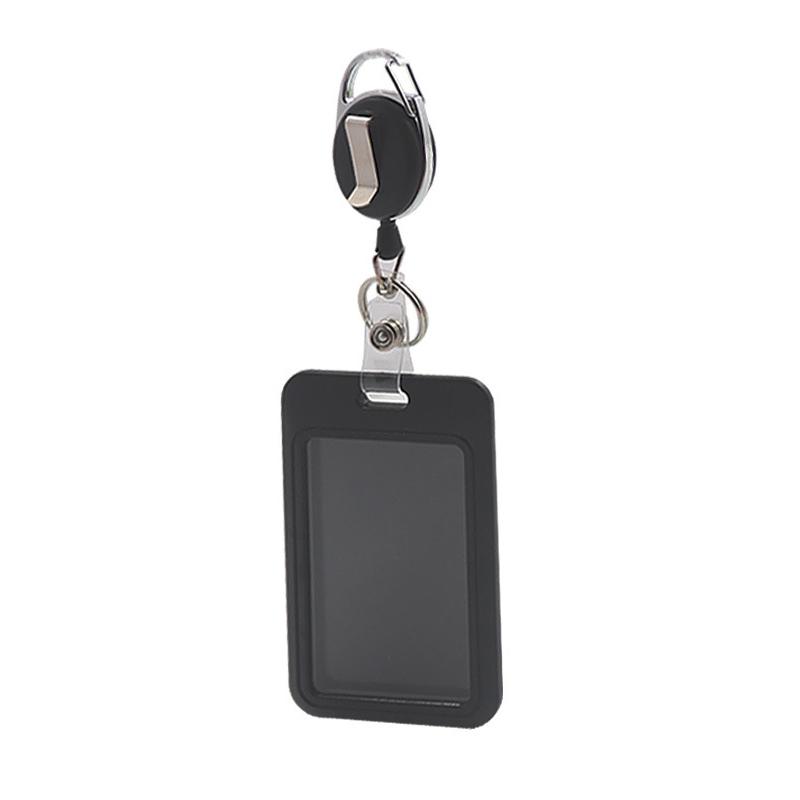 Stylish Simple Document Card Holder For Women Men High Quality Retractable Sliding Cover Card Holder Bus Card Id Card Holder