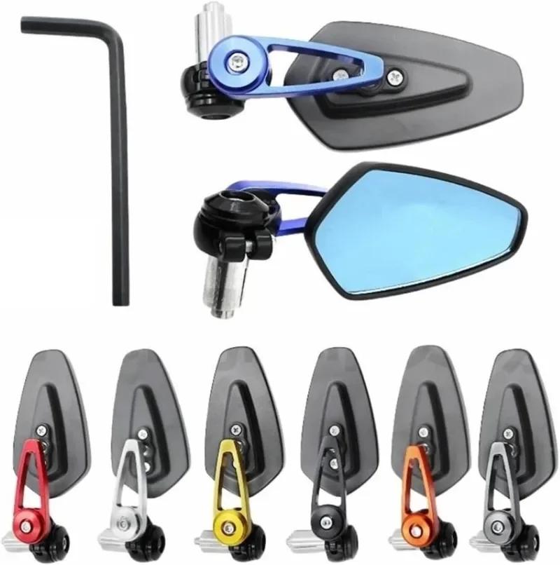 1 Pair 7/8" 22mm Motorcycle Rearview Mirrors Universal Scooter Bar End Handlebar Mirror Rear View Mirror Accessories