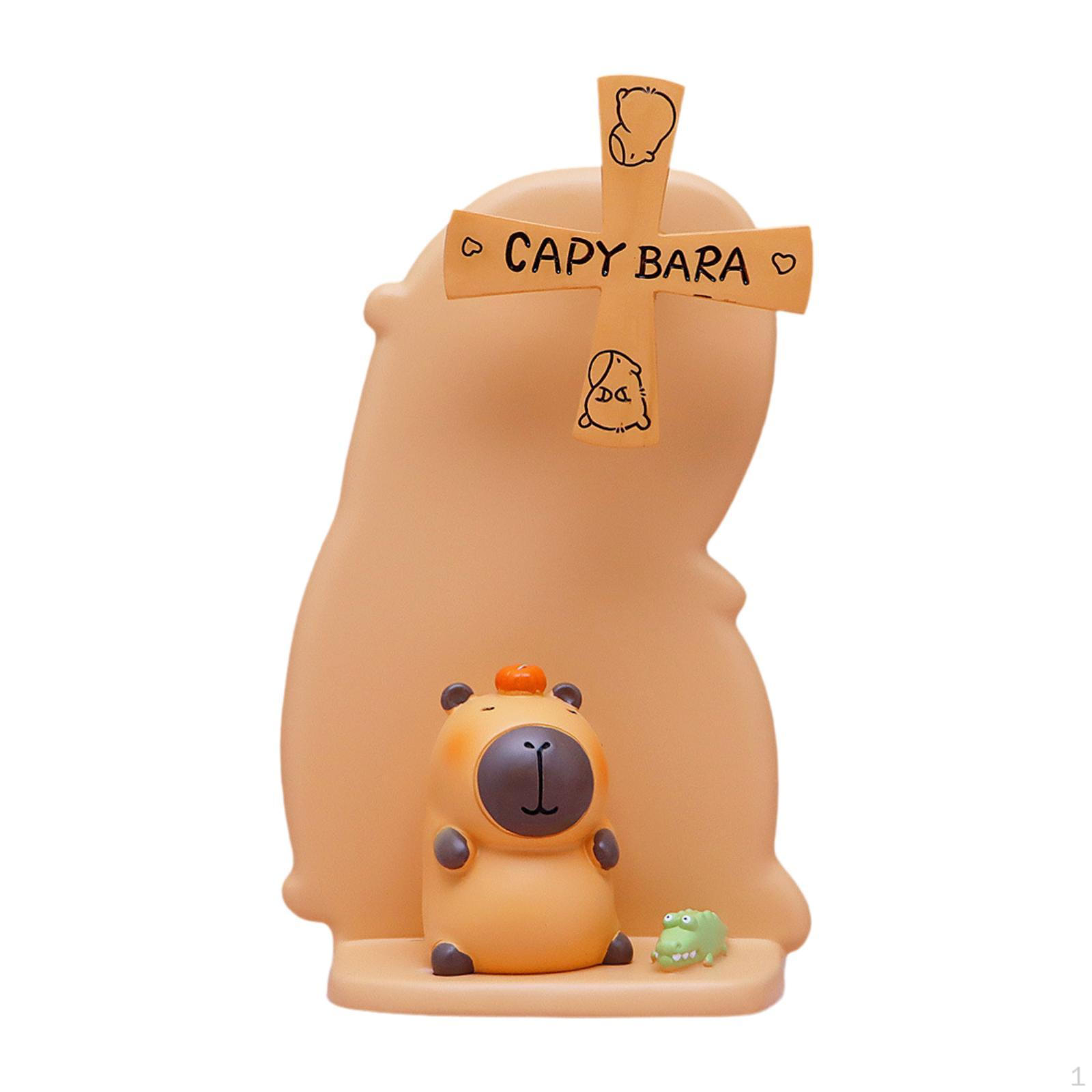 

Adorable Capybara Music Box and Figurine Bundle for Home Display with Alligator