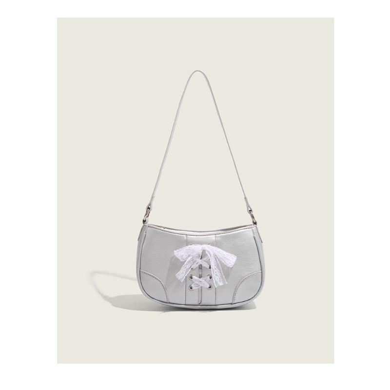 

Новая модная кружевная сумка через плечо с бантом для женщин серебряный