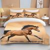 Running Horses Bedding Set Soft Comforter Set And Pillowcase Queen Size Decor Home Luxury Bed Set Animal Duvet Cover For Boy Bed