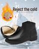 Men's Genuine Leather High-Top Side Zip Boots - Large Size, Plus Velvet Warm, Top Layer Cowhide, Fashionable for Autumn/Winter