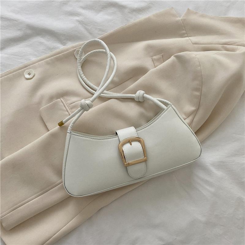 Textured PU Leather Niche Shoulder Bag For Women Summer New Popular Versatile Crossbody Bag Ladies Simple Work Handbags
