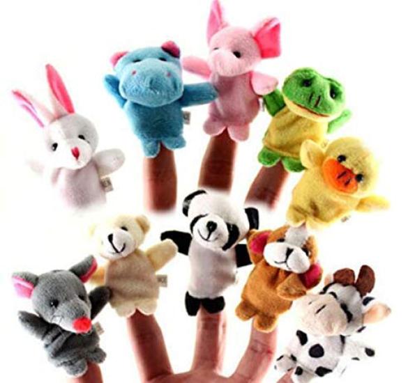 

HJ Animal Finger Puppet Finger Finger Finger Plush Educational Finger Develops Fabric Finger Baby Color and Shape Shipped Randomly of Set, Puppets,