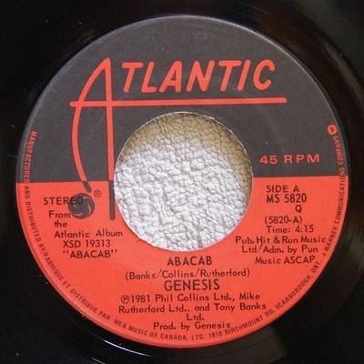 7inch Record GENESIS - Abacab MS5820 Atlantic 1981 Canada Rock Used