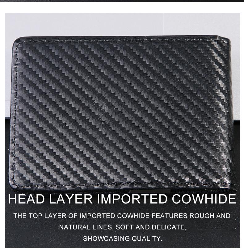 Minimalist RFID Anti-Theft Carbon Fiber Card Holder and Money Clip Wallet