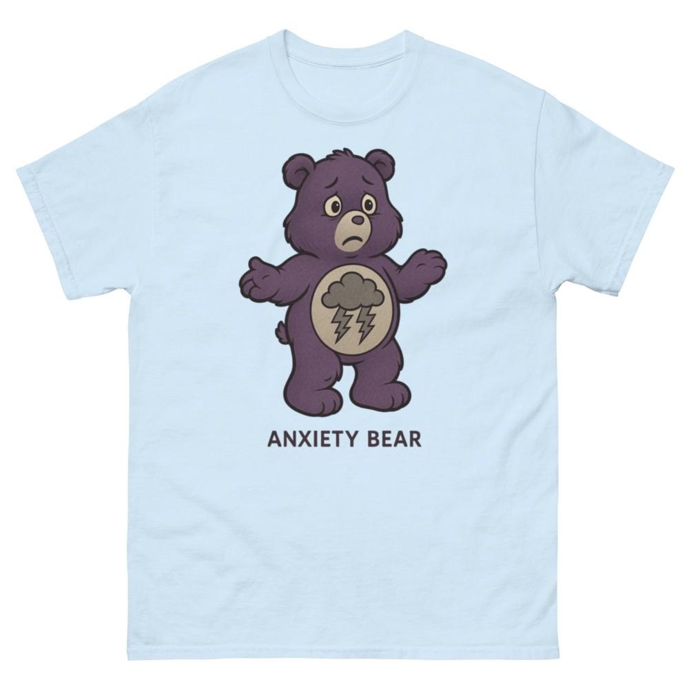 Unisex Angstbjørn T-skjorte, Morsom Care Bear T-skjorte, Care Bear Inspirert T-skjorte