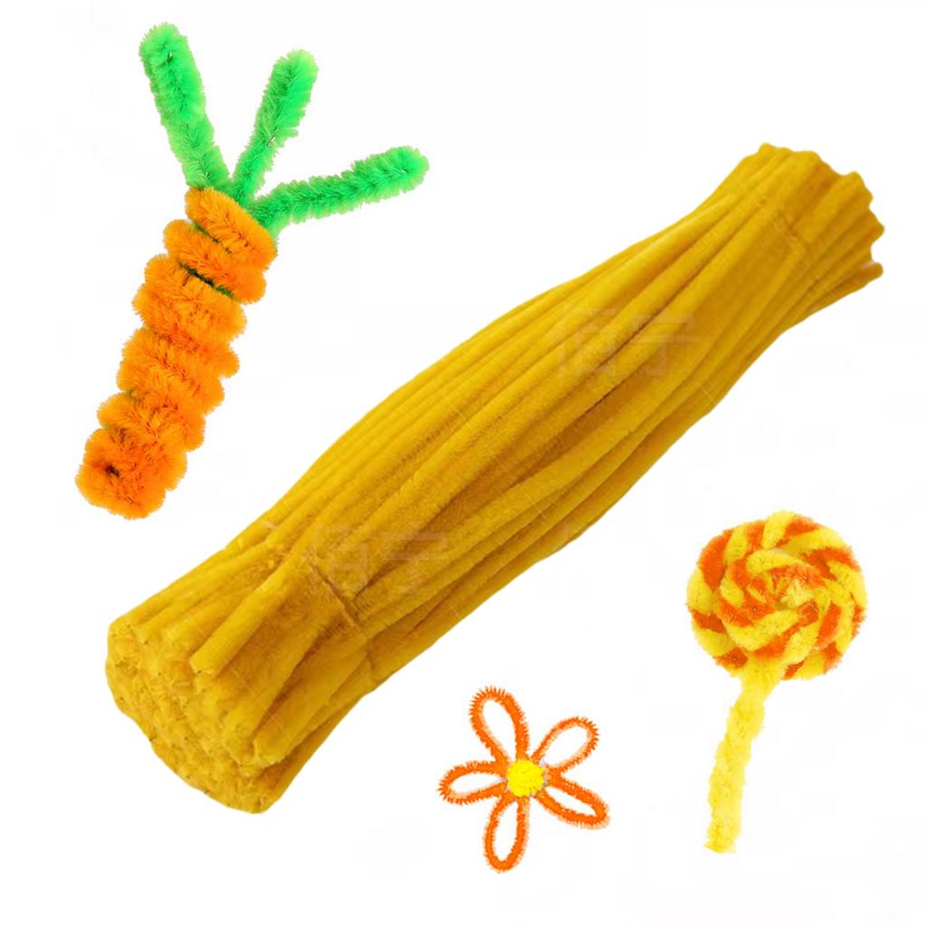 40 Colors Chenille Stems 100pcs Pipe Cleaners Plush Tinsel Stem Wired Sticks Twist Stick Hair Strip DIY Craft Educational Toys