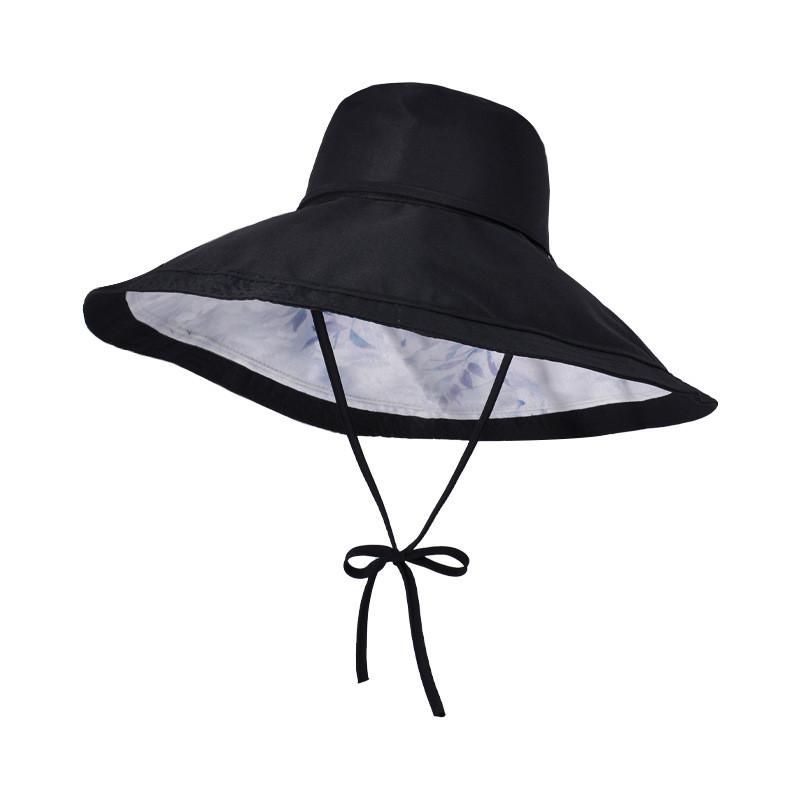 Polyester Wide Brim Sun Hat For Women Outdoor Uv Protection Summer Casual Fashion