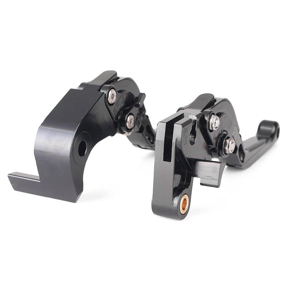 Mallofusa Motorcycle Brake Clutch Lever Set Adjuster Folding Telescopic 6 Level Adjustment Genuine Replacement