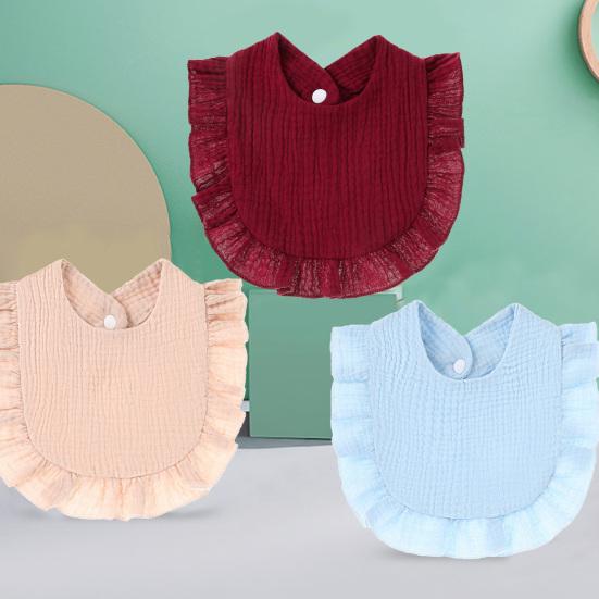 Baby-Lätzchen, praktisch, leicht zu reinigen, weiches Rüschen-Design, Speicheltuch zum Füttern von Säuglingen für den täglichen Gebrauch