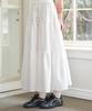 MICANE Lyra Tiered Shirred Long Skirt