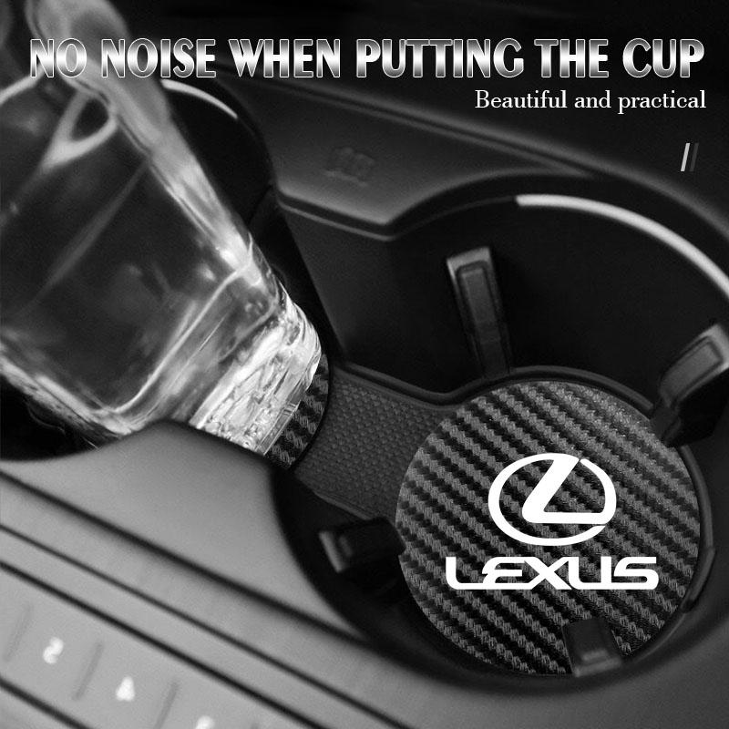 2 stuks Auto Interieur Leer Onderzetter Geluiddempend Waterbeker Pad Voor Lexus RX300 IS200 IS250 ES350 Ct200h UX250h NX300h RX350 ES300h