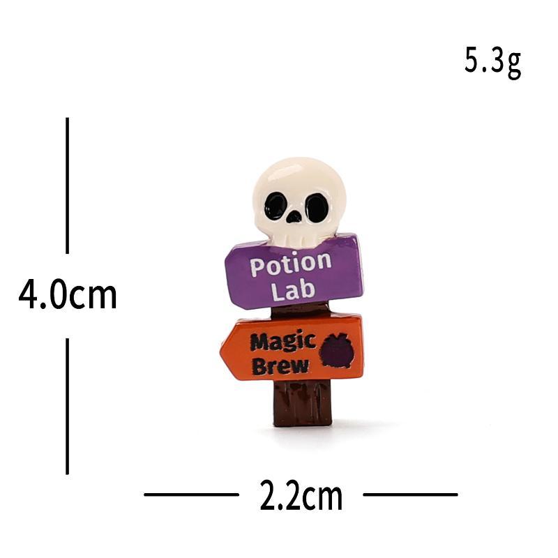 1Pc Resin Pumpkin Ghost Castle Desktop Ornaments Halloween Tabletop Decor Holiday Party Favor Gift Holiday Gift Ornaments