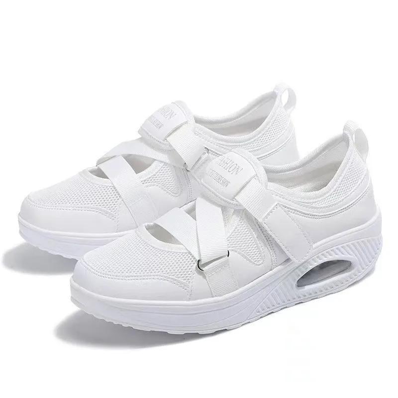 2025 Neue Damen Sandalen Mode Damen Freizeitschuhe Atmungsaktiv Bequem Luftpolster Damen Plateau Schuhe Sandálias Femininas