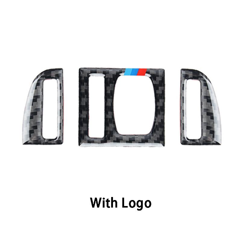 

3Pcs=1set Car Central Control Air Conditioner Outlet Adjustment Panel Trim Stickers For BMW 5 Series 528i 525i F10 With Logo