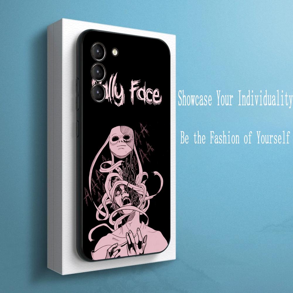 American Sally Face Retro Fashion Phone Case For Samsung Galaxy S26 S25 S24 S23 S22 S21 Plus Ultra Note20 Soft Black