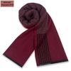 Men's Pure Gray Plaid Wool Blend Winter Scarf - Thick and Warm