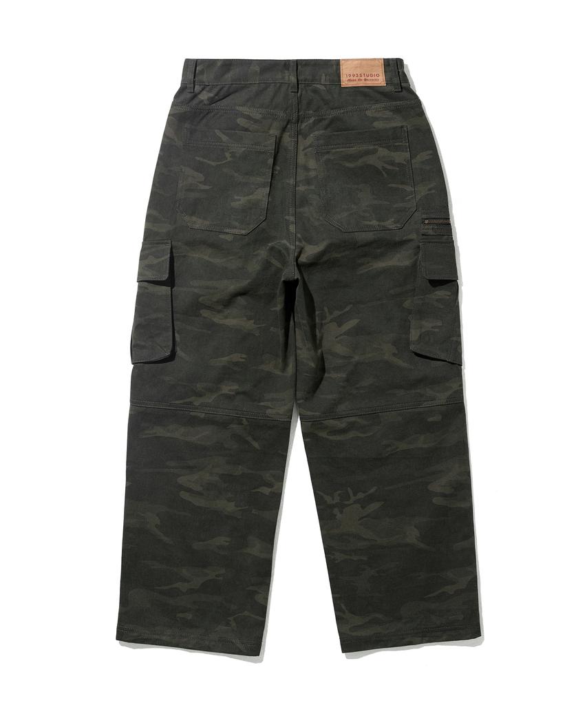 1993STUDIO Multi-Pocket Washed Twill Pants_Khaki