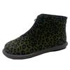 Leoparden Flats Damen Fad Stiefeletten Designer Reißverschlüsse Wildleder Freizeitschuhe 2025 Trend Neue Marke Komfort Goth Winter Botas De Mujer