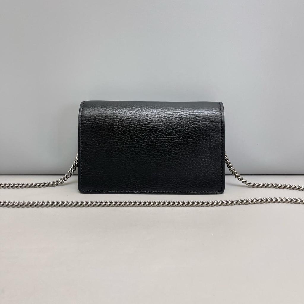 [Pre-Owned] Dionysus Tiger Head Buckle Chain Shoulder Leather Crossbody Bag Mini - Excellent #UR2PHS