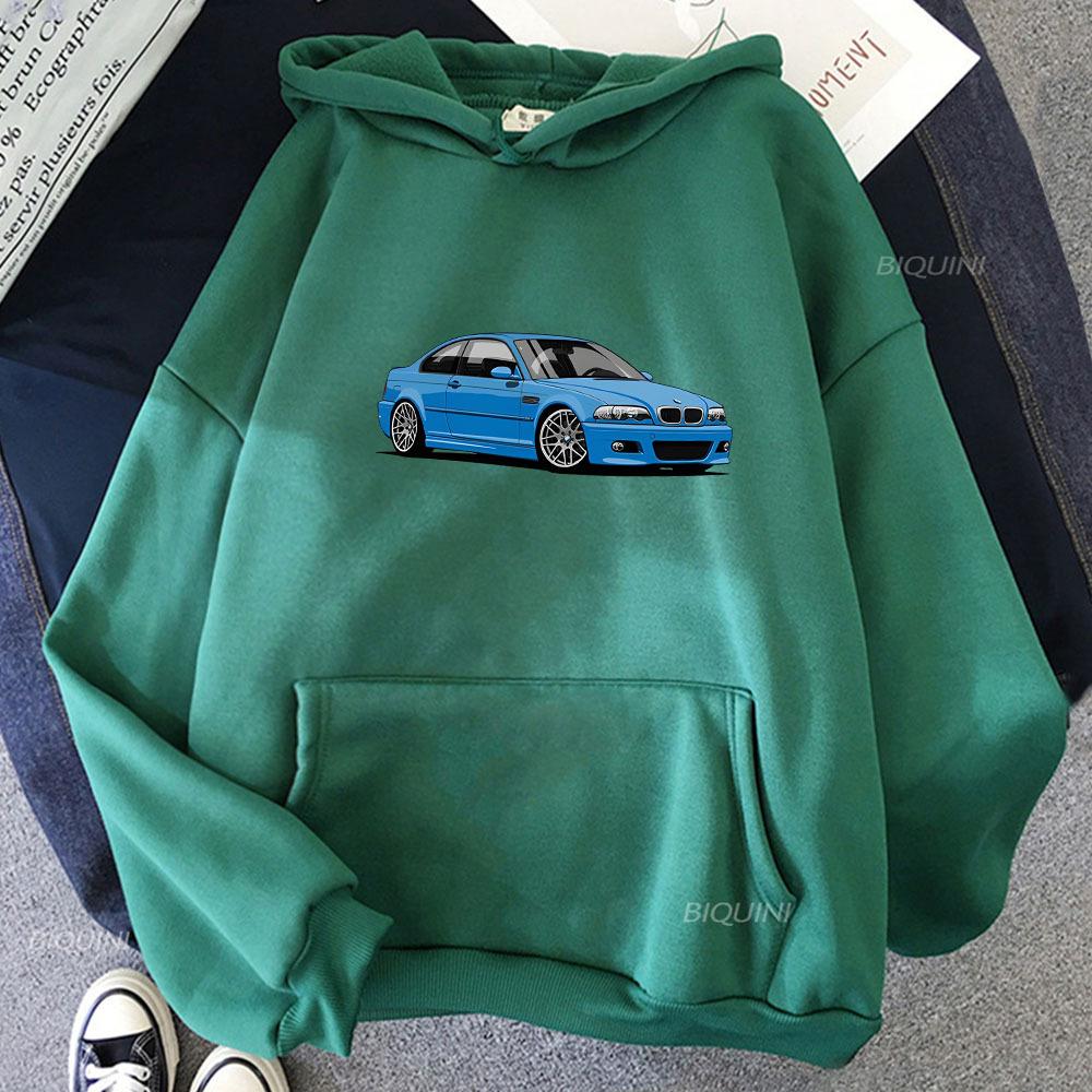 46 Car Printing Hoodies Women Men Long Sleeve Hooded Sweatshirts Unisex Casual Streetwear Y2K Street Fashion Pullover Clothing